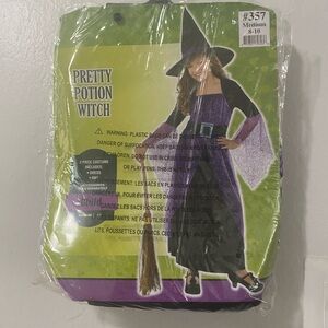 Pretty Potion Witch Kids Costume - Black and Purple